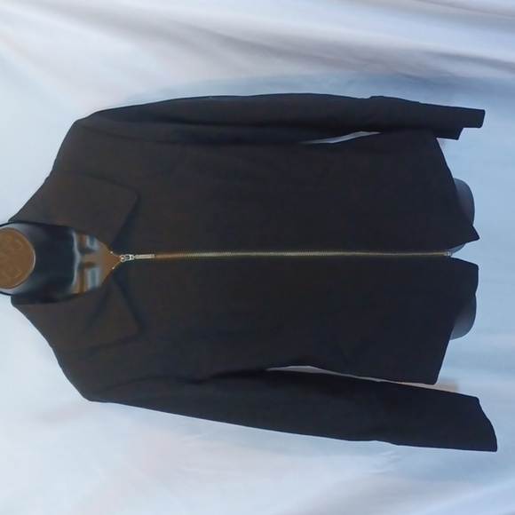 Tribal Stretch Jacket, Black w/ silver zipper Sz 10,  lined - Picture 1 of 9
